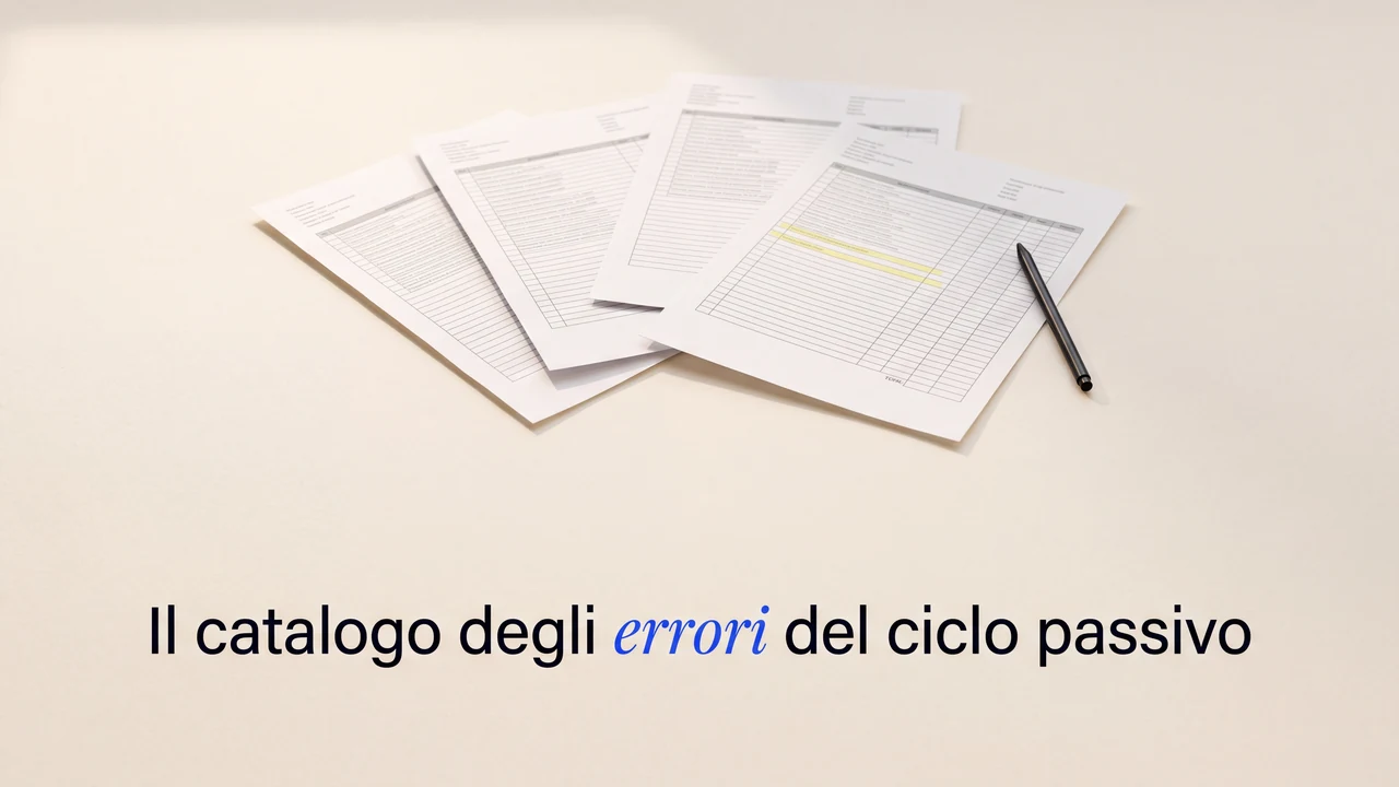 Il catalogo degli errori del ciclo passivo: 22 casi trovati in 109 aziende